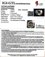 Load image into Gallery viewer, 4.16 Ratti  Natural yellow sapphire with Govt Lab Certificate-(34410)