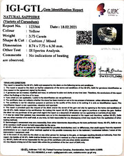 4.16 Ratti  Natural yellow sapphire with Govt Lab Certificate-(34410)