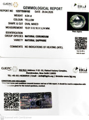 4.04/CT Natural Yellow Sapphire With Govt Lab Certificate-12377D50192