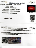 Load image into Gallery viewer, 6.75/CT Natural Red Coral With Govt. Lab Certificate-12377D50205