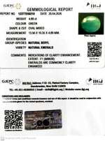Load image into Gallery viewer, 4.89/CT Natural Panna Stone with Govt. Lab Certificate-12377D50218