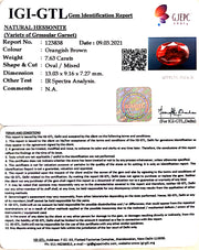 8.46 Ratti Natural Hessonite with Govt. Lab Certificate-(1221)