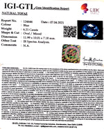 Load image into Gallery viewer, 6.89 Ratti Blue Topaz with Govt Lab Certificate-(1650)
