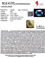 6.11 Ratti Blue Topaz with Govt Lab Certificate-(1650)