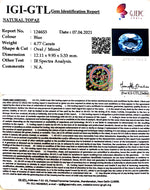 Load image into Gallery viewer, 5.29 Ratti Blue Topaz with Govt Lab Certificate-(1650)
