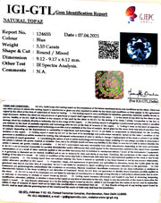 3.91 Ratti Blue Topaz with Govt Lab Certificate-(1650)
