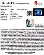 Load image into Gallery viewer, 6.06 Ratti Blue Topaz with Govt Lab Certificate-(1650)
