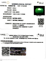 6.66/CT Natural Panna Stone with Govt. Lab Certificate-12500D51198