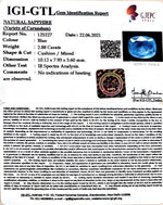 Load image into Gallery viewer, 2.88/CT Natural Blue Sapphire With Govt Lab Certificate-BLUSA9S
