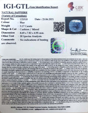3.17/CT Natural Ceylonese Neelam with Govt Lab Certificate-BLUSA9S