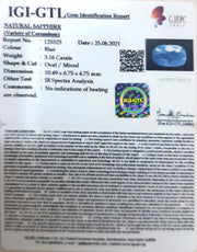 3.16/CT Natural Ceylonese Neelam with Govt Lab Certificate-BLUSA9S