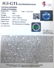 2.38 Ratti Natural Neelam with Govt Lab Certificate-16650