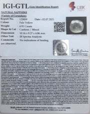 5.45 Ratti Natural Ceylonese Yellow Sapphire with Govt Lab Certificate-(6771)