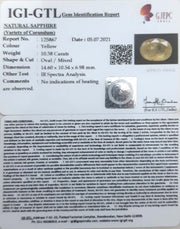 10.38/CT Natural Ceylonese Pukhraj with Govt Lab Certificate (4551)