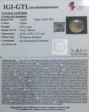 4.47 Ratti Natural Ceylonese Pukhraj Stone with Govt Lab Certificate-(6771)