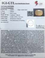 Load image into Gallery viewer, 9.37 Ratti Natural Ceylonese Yellow Sapphire with Govt Lab Certificate-(4551)
