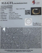 4.08/CT Natural yellow sapphire with Govt Lab Certificate-YELSA9U