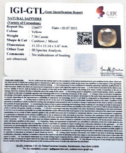 7.34/CT Natural Ceylonese Pukhraj with Govt Lab Certificate (YELSA9S)