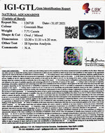 Load image into Gallery viewer, 7.71/CT Natural Aquamarine with Govt Lab Certificate-1665
