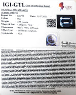 Load image into Gallery viewer, 2.96/CT Natural Aquamarine with Govt Lab Certificate-5661
