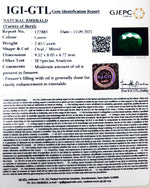 Load image into Gallery viewer, 2.45/CT Natural Panna Stone with Govt. Lab Certificate  (6771)
