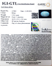 2.74/CT Natural Opal with Govt. Lab Certificate (4551)