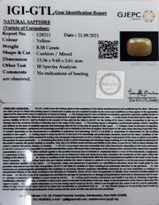 8.58/CT Natural Yellow Sapphire with Govt Lab Certificate-(1221)