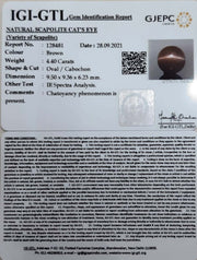 4.88 Ratti Natural Scapolite Cat's Eye with Govt. Lab Certified-(1221)