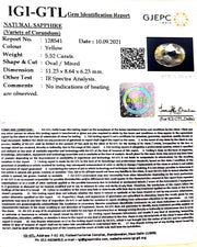 5.52/CT Natural Ceylonese Pukhraj with Govt Lab Certificate-YELSA9V