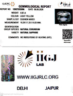 Load image into Gallery viewer, 4.92/CT Natural Yellow Sapphire With Govt Lab Certificate-12927D53206