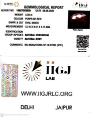 5.59/CT Natural Ruby Stone with Govt. Lab Certificate-12927D53229