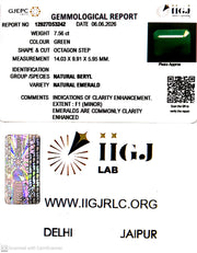7.56/CT Natural Panna Stone with Govt. Lab Certificate-12927D53242