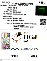 7.32/CT Natural Panna Stone with Govt. Lab Certificate-12927D53243