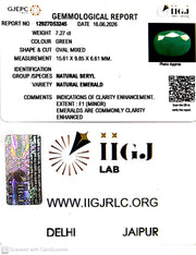 7.27/CT Natural Panna Stone with Govt. Lab Certificate-12927D53245