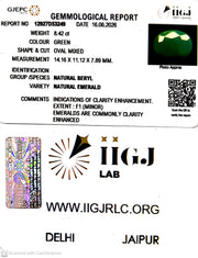8.42/CT Natural Panna Stone with Govt. Lab Certificate-12927D53249