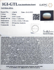 11.17 Ratti Natural Opal with Govt. Lab Certificate (832)