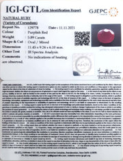 6.53 Ratti Natural New Burma Ruby with Govt. Lab Certificate-(4551)