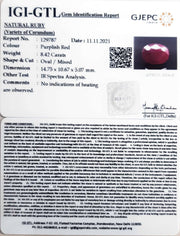 9.34 Ratti Natural new burma Ruby with Govt. Lab Certificate-(2331)