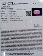 4.53 Ratti Natural New Burma Ruby with Govt. Lab Certificate (5661)