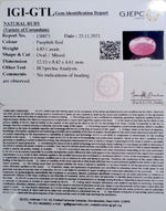 Load image into Gallery viewer, 5.36  Ratti Natural New Burma Ruby with Govt. Lab Certificate (5661)

