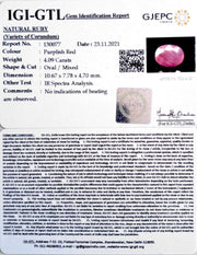 4.53 Ratti Natural New Burma Ruby with Govt. Lab Certificate-(3441)