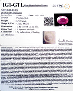 Load image into Gallery viewer, 7.50 Ratti Natural Ruby with Govt Lab Certificate-(7881)
