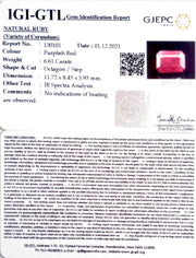 7.33 Ratti Natural New Burma Ruby with Govt. Lab Certificate-(3441)