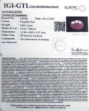 6.48 Ratti Natural New Burma Ruby with Govt. Lab Certificate-(3441)