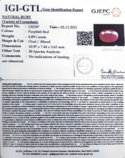 5.42 Ratti Natural New Burma Ruby with Govt. Lab Certificate-(3441)