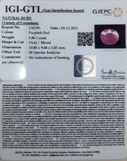 6.50 Ratti Natural new burma Ruby with Govt. Lab Certificate-(1221)