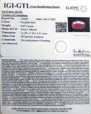 4.51 Ratti Natural New Burma Ruby with Govt. Lab Certificate-(4551)