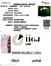 8.5/CT Natural Panna Stone with Govt. Lab Certificate-13108D53935