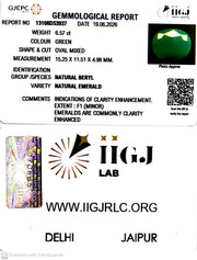 6.57/CT Natural Panna Stone with Govt. Lab Certificate-13108D53937