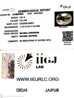Load image into Gallery viewer, 4.62/CT Natural Yellow Sapphire With Govt Lab Certificate-13108D53947